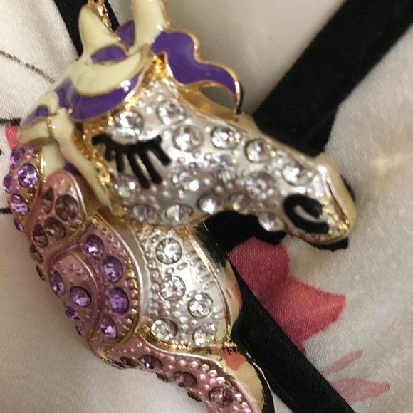 Purple Unicorn Costume Jewelry Necklace NEW  Dr 4 - Picture 3 of 5
